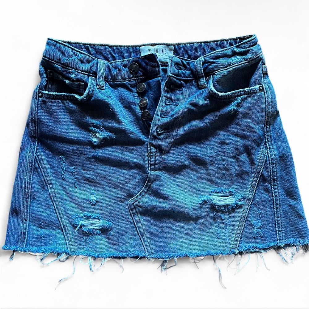FREE PEOPLE High Waist Mini Skirt